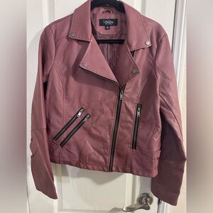 CoffeeShop Women's Plum Leather Jacket